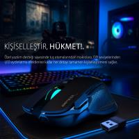 INCA IMG-GT22 Şarjlı Optik Kablolu/Kablosuz Oyuncu Mouse  Bluetooth + ŞARJLI Gaming  - 3